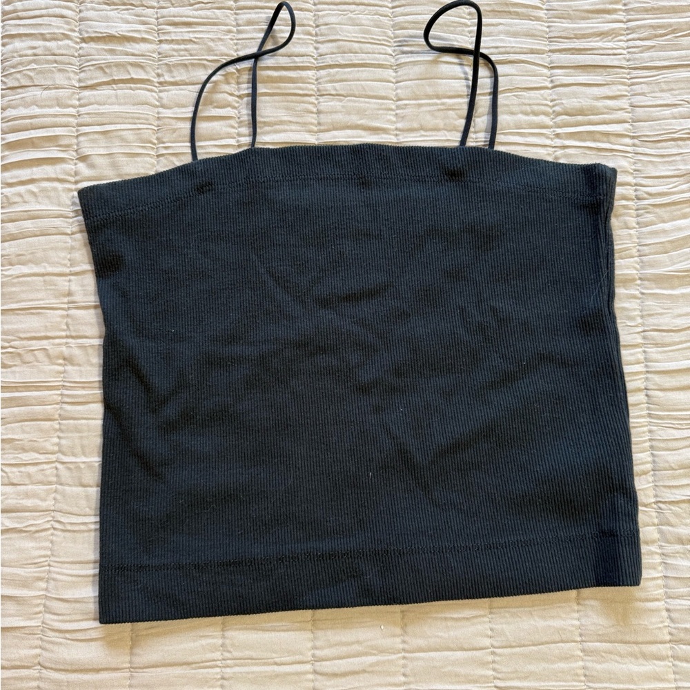 American Eagle Outfitters Navy Ribbed Spaghetti Strap Camisole